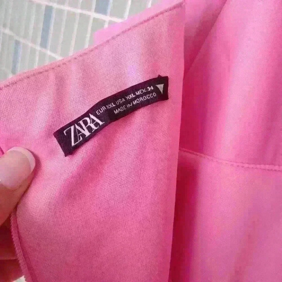 Zara Plus Size Short Strap Dress with Built in Shorts Barbie Pink - Picture 10 of 15